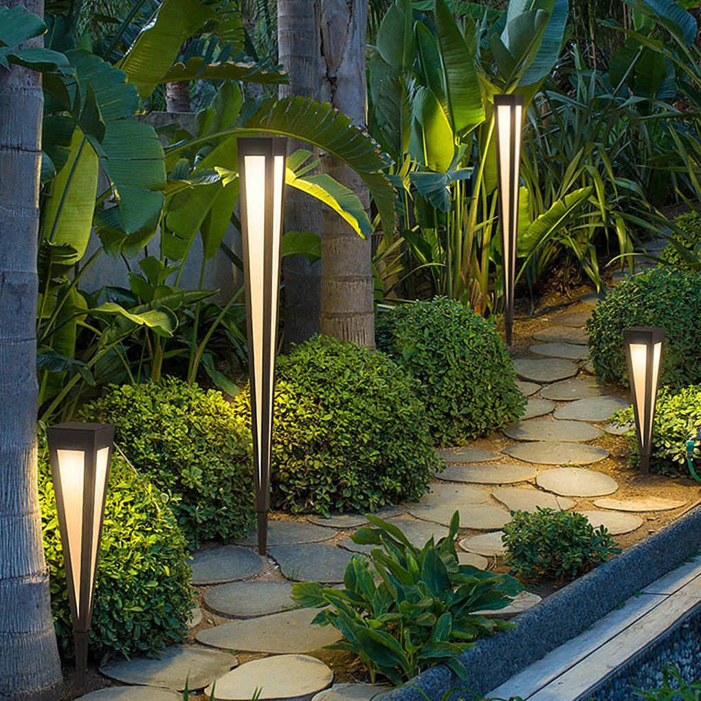Migh RGB Square Top Conical Aluminum Outdoor Lawn Light