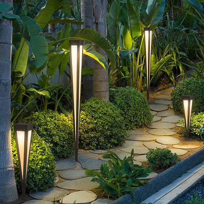 Migh RGB Square Top Conical Aluminum Outdoor Lawn Light