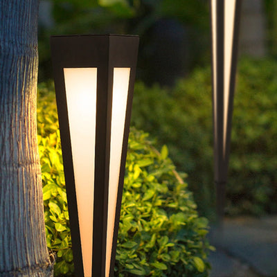 Migh RGB Square Top Conical Aluminum Outdoor Lawn Light