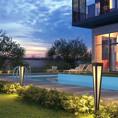 Migh RGB Square Top Conical Aluminum Outdoor Lawn Light
