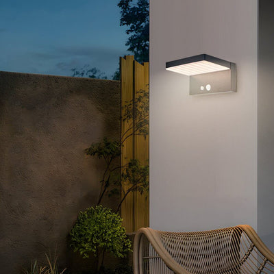 Tristan Solar LED Motion Sensor Aluminum Outdoor Wall Light