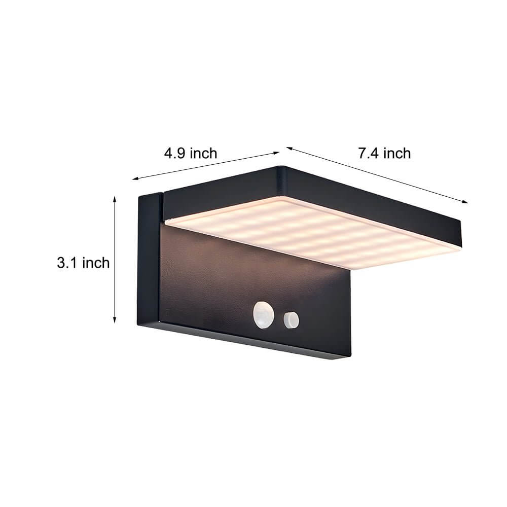 Tristan Solar LED Motion Sensor Aluminum Outdoor Wall Light