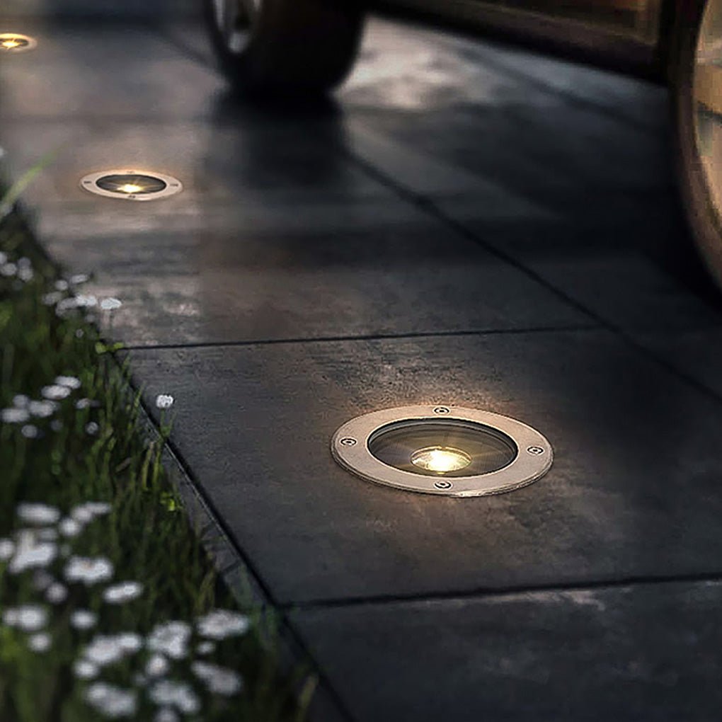 Loveablyy LED Ground Dish Solar Emitting Aluminum Outdoor Lights