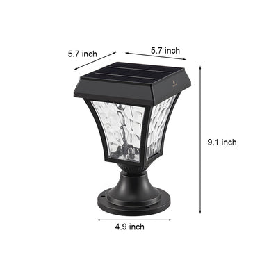 Eri LED Solar Cast Aluminum Outdoor Pillar Lights