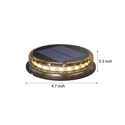 Eudoray Solar-Powered LED Disc Plastic Outdoor Pathway Lighting