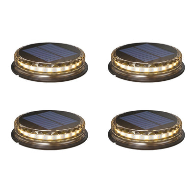 Eudoray Solar-Powered LED Disc Plastic Outdoor Pathway Lighting