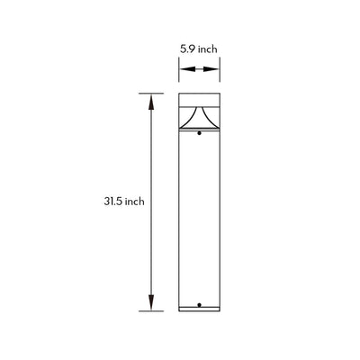 James Collard Nordic Aluminum Outdoor Lawn Light