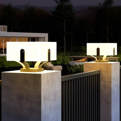 Ernestine Square LED Creative Modern Steel Outdoor Fence Post Lights