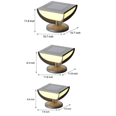 Lorali Solar Post Fence Column Head Sreel Outdoor Pillar Light