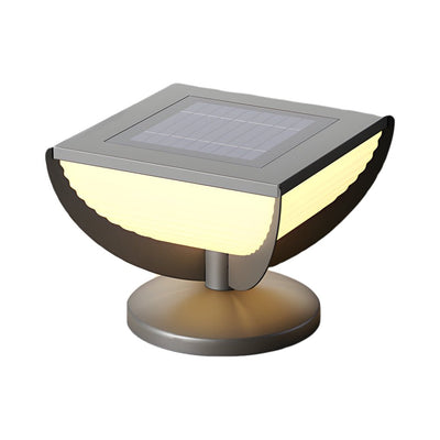 Lorali Solar Post Fence Column Head Sreel Outdoor Pillar Light