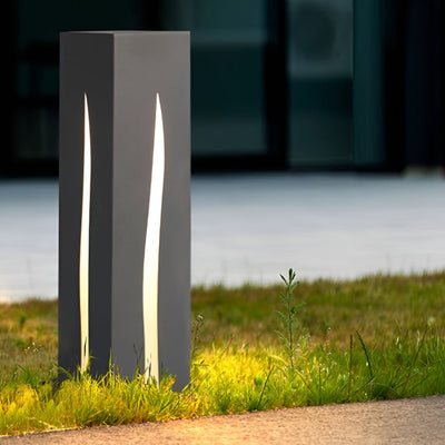 Davida Elegant Rectangular Pathway Metal Outdoor Lights