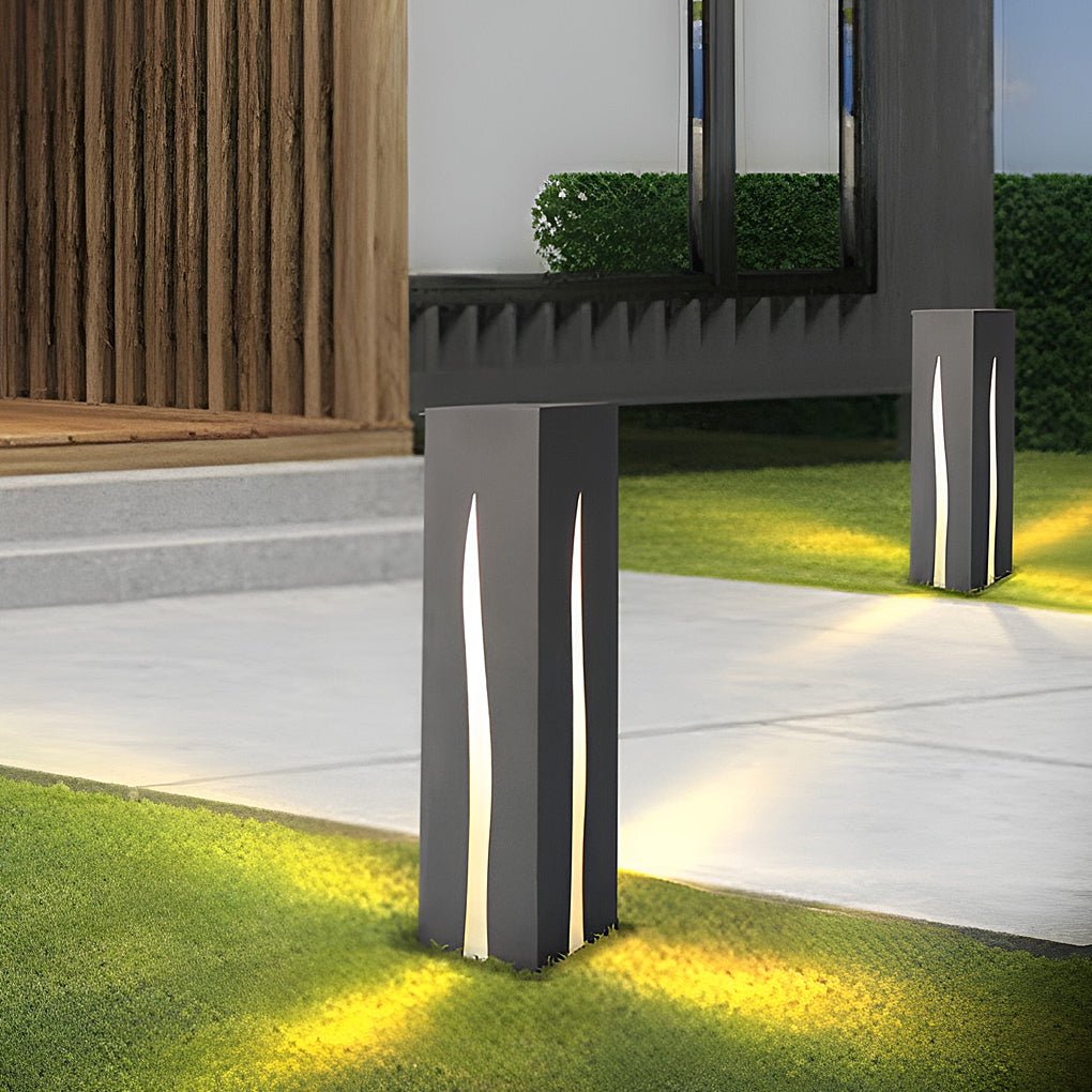 Davida Elegant Rectangular Pathway Metal Outdoor Lights