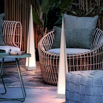 Fremn Geometric Stainless Steel Outdoor Floor Lamp