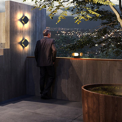 Forbes Square LED  Modern Aluminum Outdoor Wall Fence Post Light