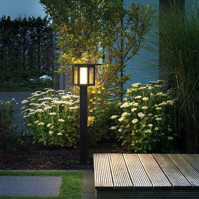 Freea Vintage Wide Top LED Glass Outdoor Post Lights