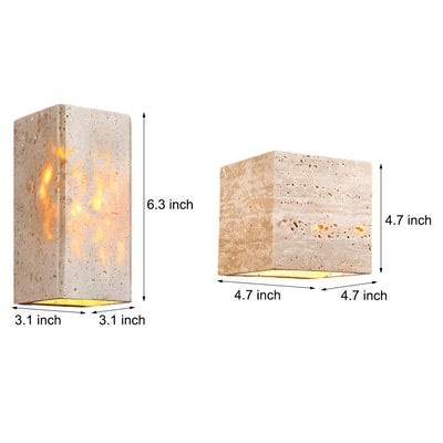 Lighth Wabi-Sabi Yellow Travertine Outdoor Wall Sconce