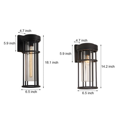 Selena Lampshade Design Glass Outdoor Wall Sconce Light