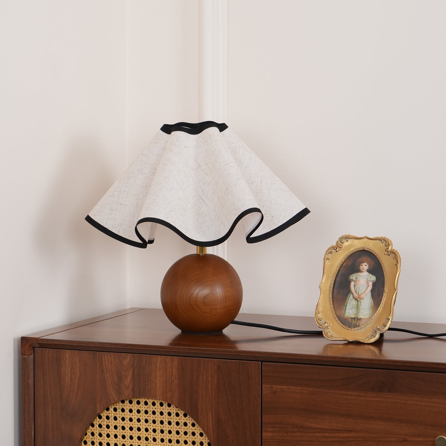 Kalion Wood Fabric Table Lamp