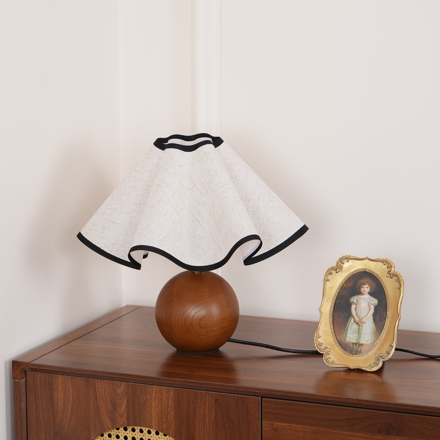 Kalion Wood Fabric Table Lamp