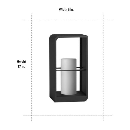 Gladys Rectangular Frame Modern Metal Outdoor Lights