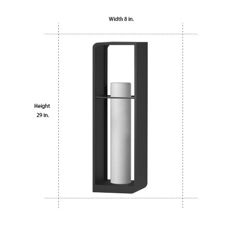 Gladys Rectangular Frame Modern Metal Outdoor Lights
