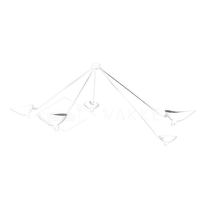 Elaoraine Ceiling Lamp Three Arm Black Sculptural